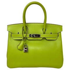 Hermes Kiwi/ Lichen Candy Birkin 30 Bag