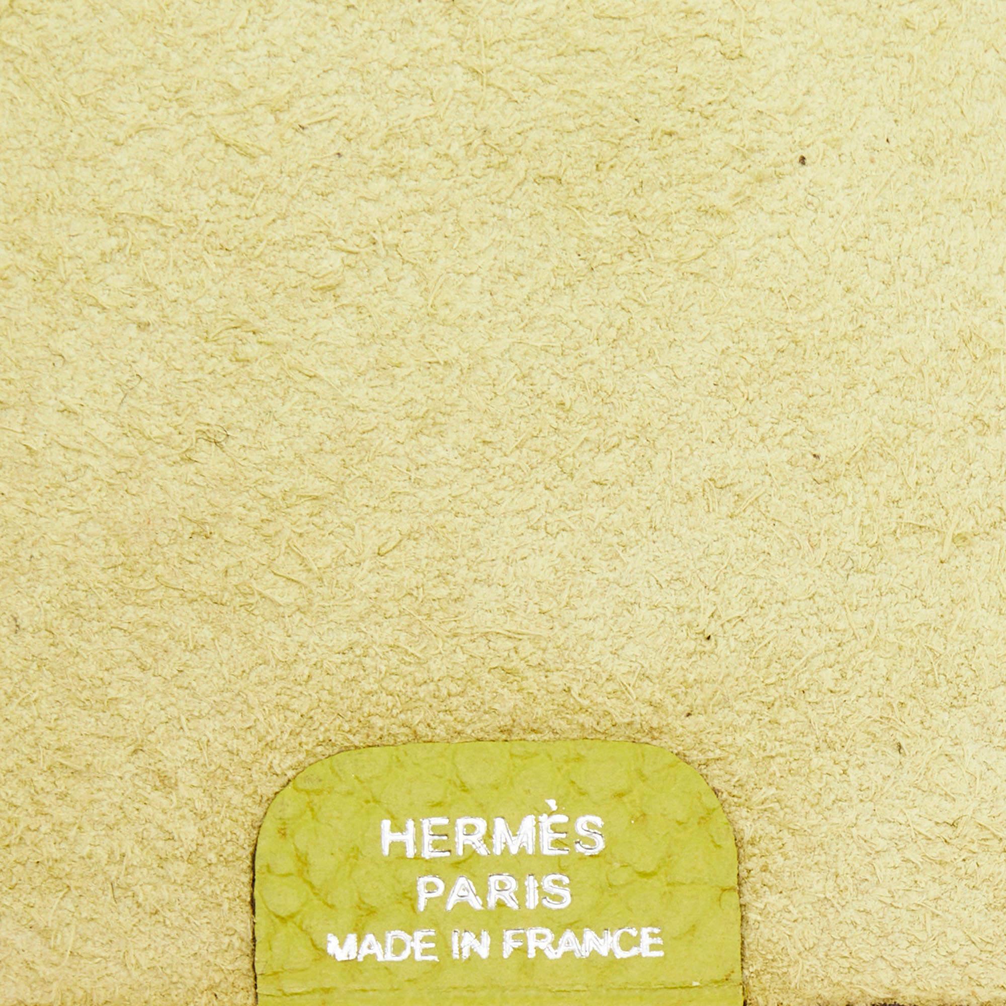 Women's Hermes Kiwi Togo Leather Ulysse Mini Notebook For Sale