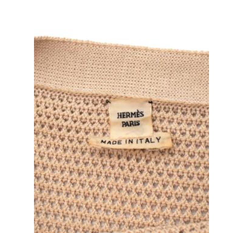Hermes Knitted Leather Trimmed Vest For Sale 1