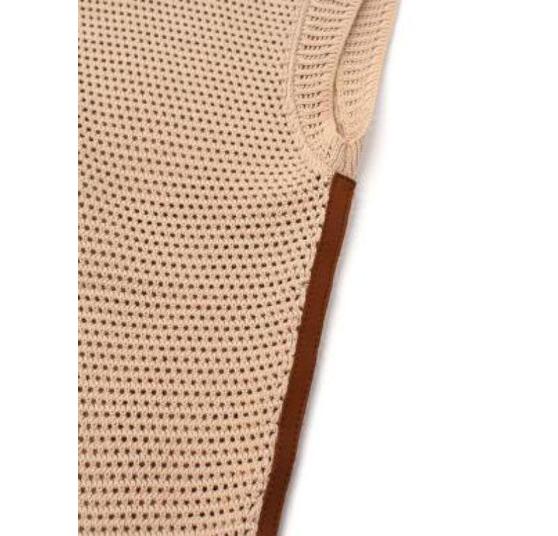 Hermes Knitted Leather Trimmed Vest For Sale 2