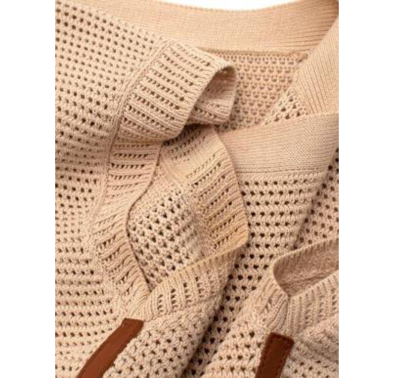Hermes Knitted Leather Trimmed Vest For Sale 5