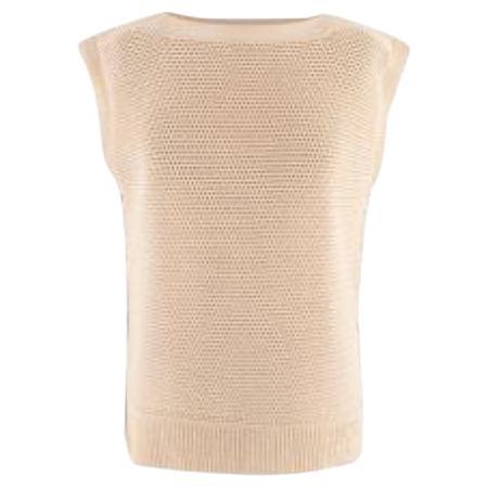 Hermes Knitted Leather Trimmed Vest For Sale