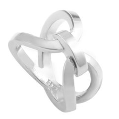 Hermès Knotted Sterling Silver Openwork Ring