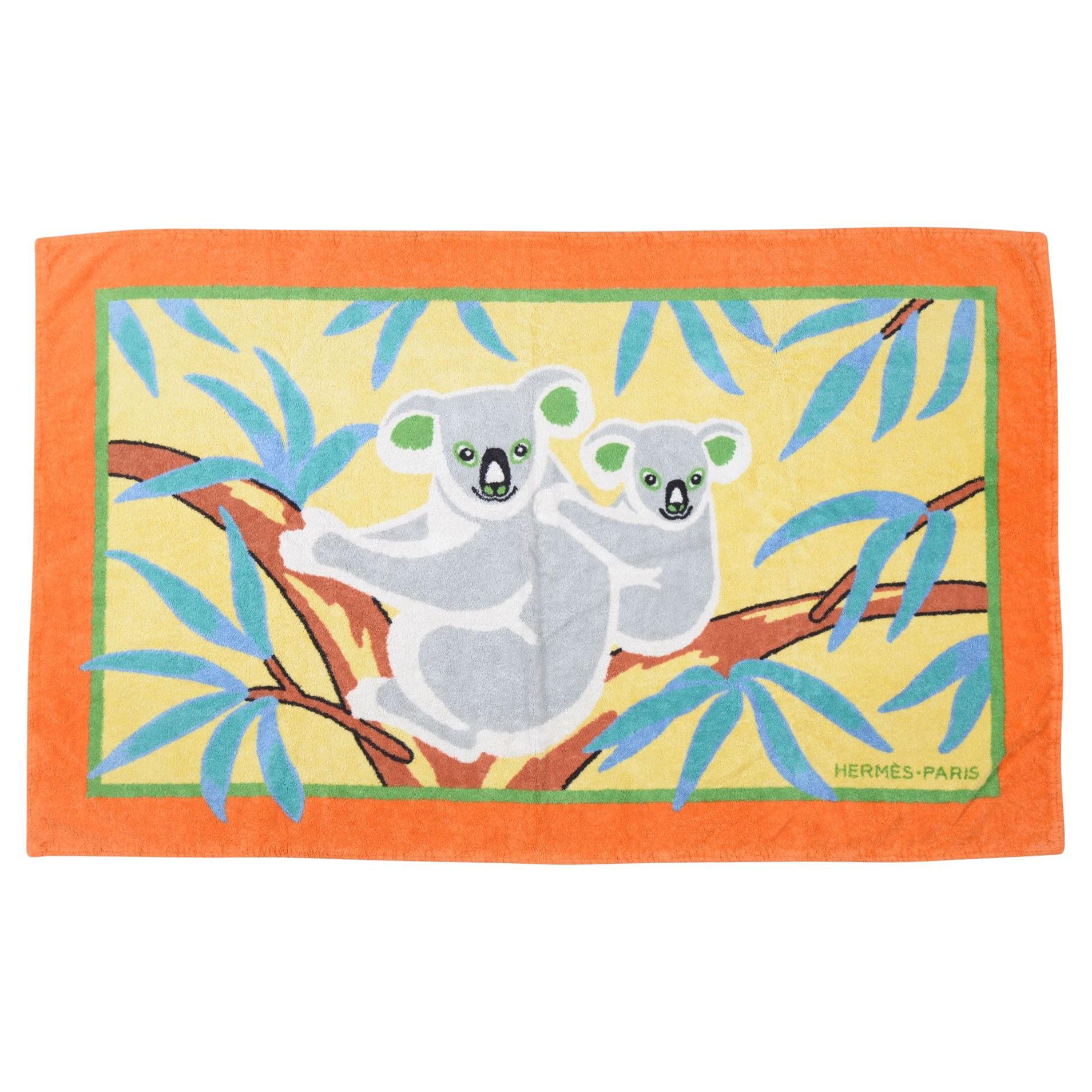 Hermès "Koala Tapis de Plage "Frotteehandtuch im Angebot