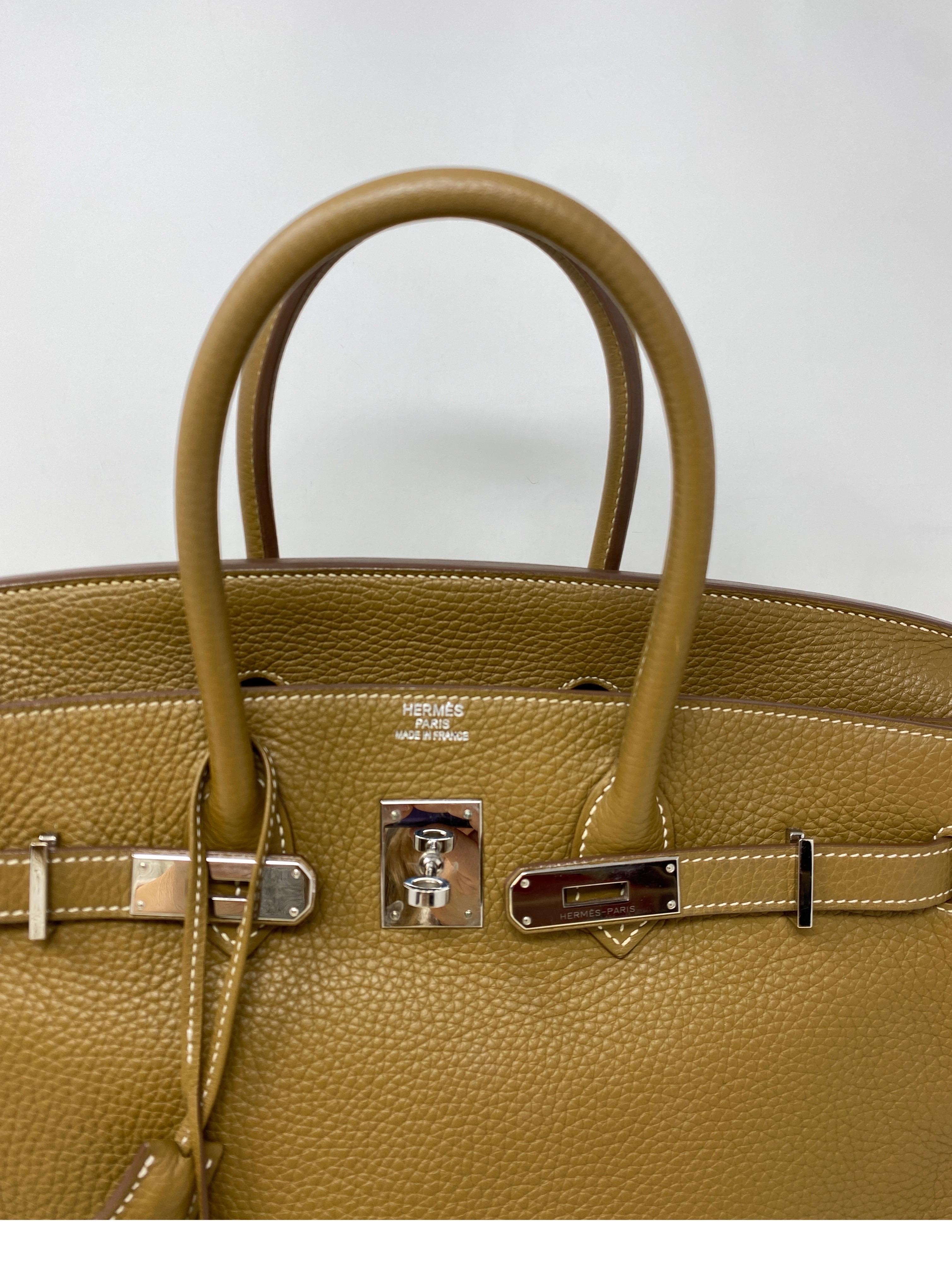  Sac Hermes Kraft Birkin 35  Unisexe 