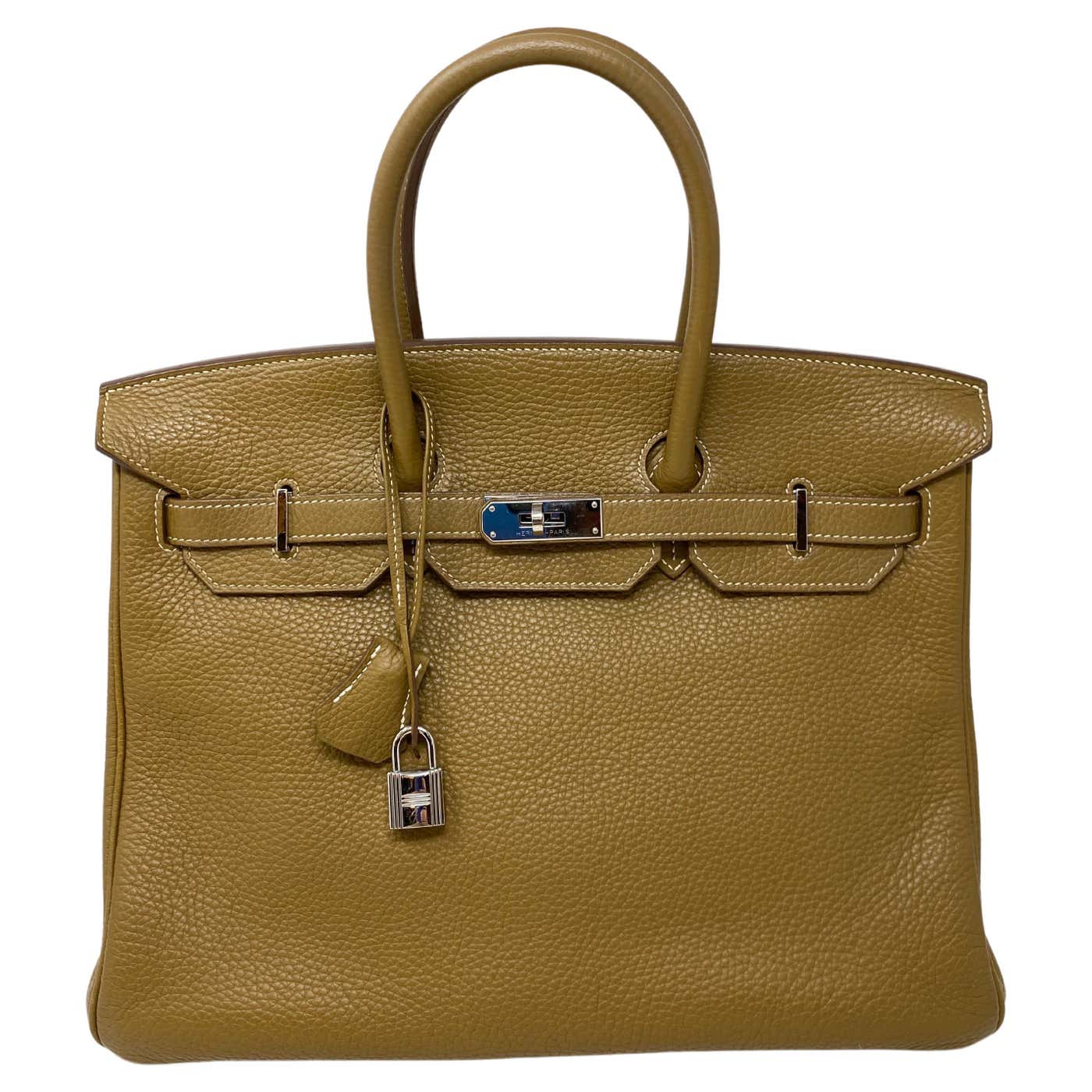Hermes Kraft Birkin 35 Bag For Sale at 1stDibs