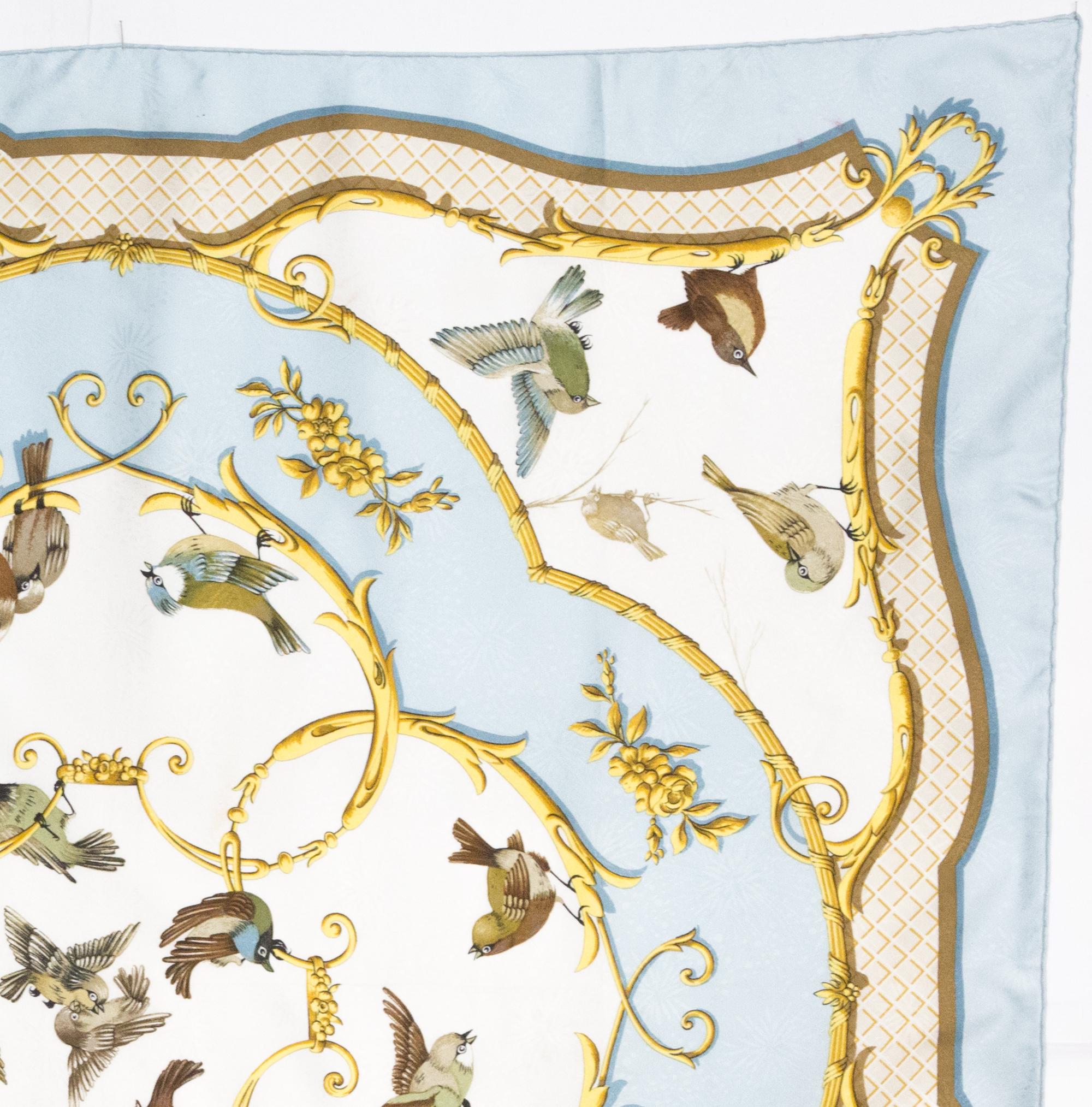 Hermes La Cle Des Champs by Françoise Faconnet Silk Scarf In Good Condition In Paris, FR