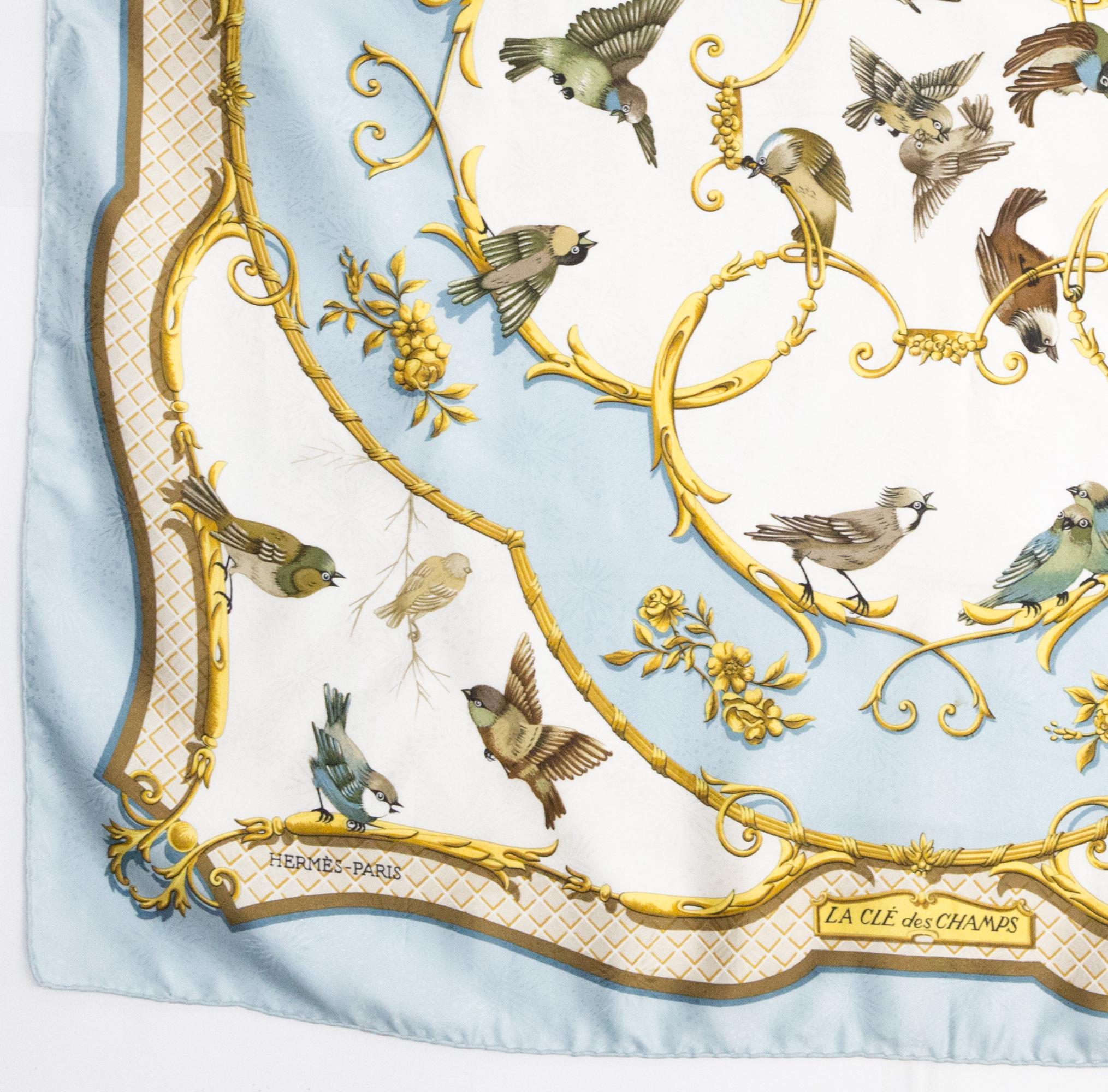 Women's or Men's Hermes La Cle Des Champs by Françoise Faconnet Silk Scarf