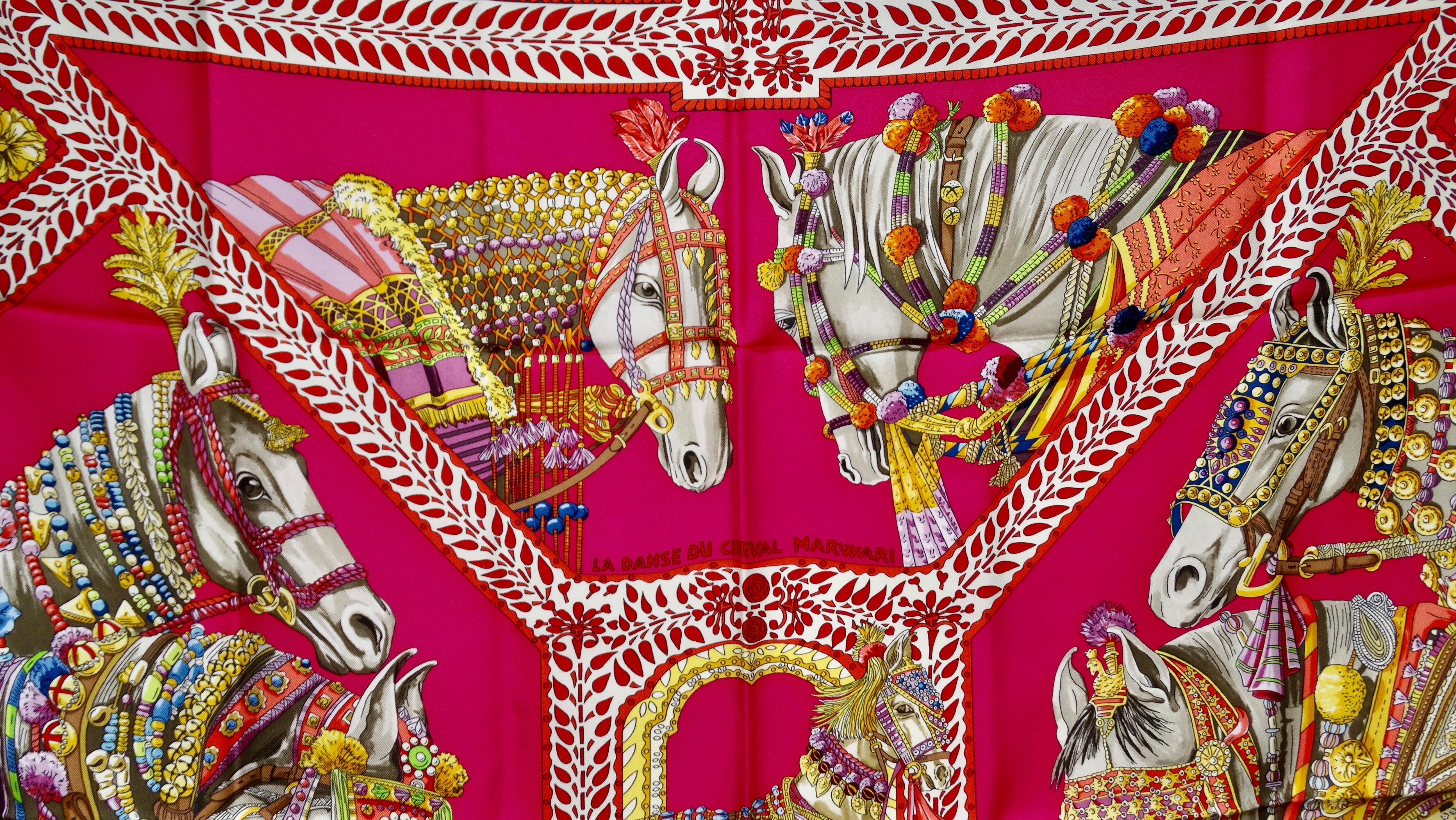 Hermès 'La Danse du Cheval Marwari' Silk Scarf  7