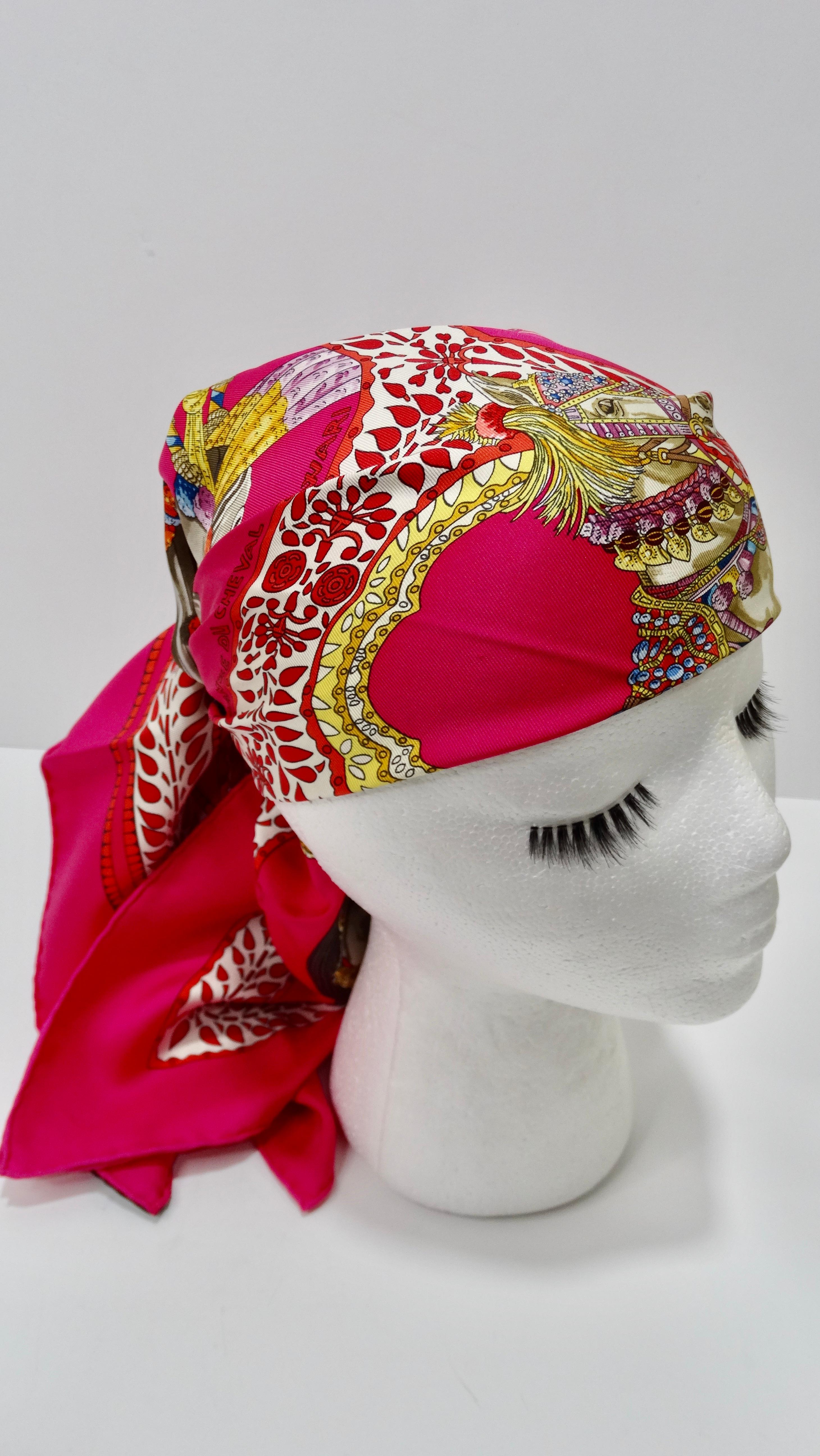 Hermès 'La Danse du Cheval Marwari' Silk Scarf In Good Condition In Scottsdale, AZ