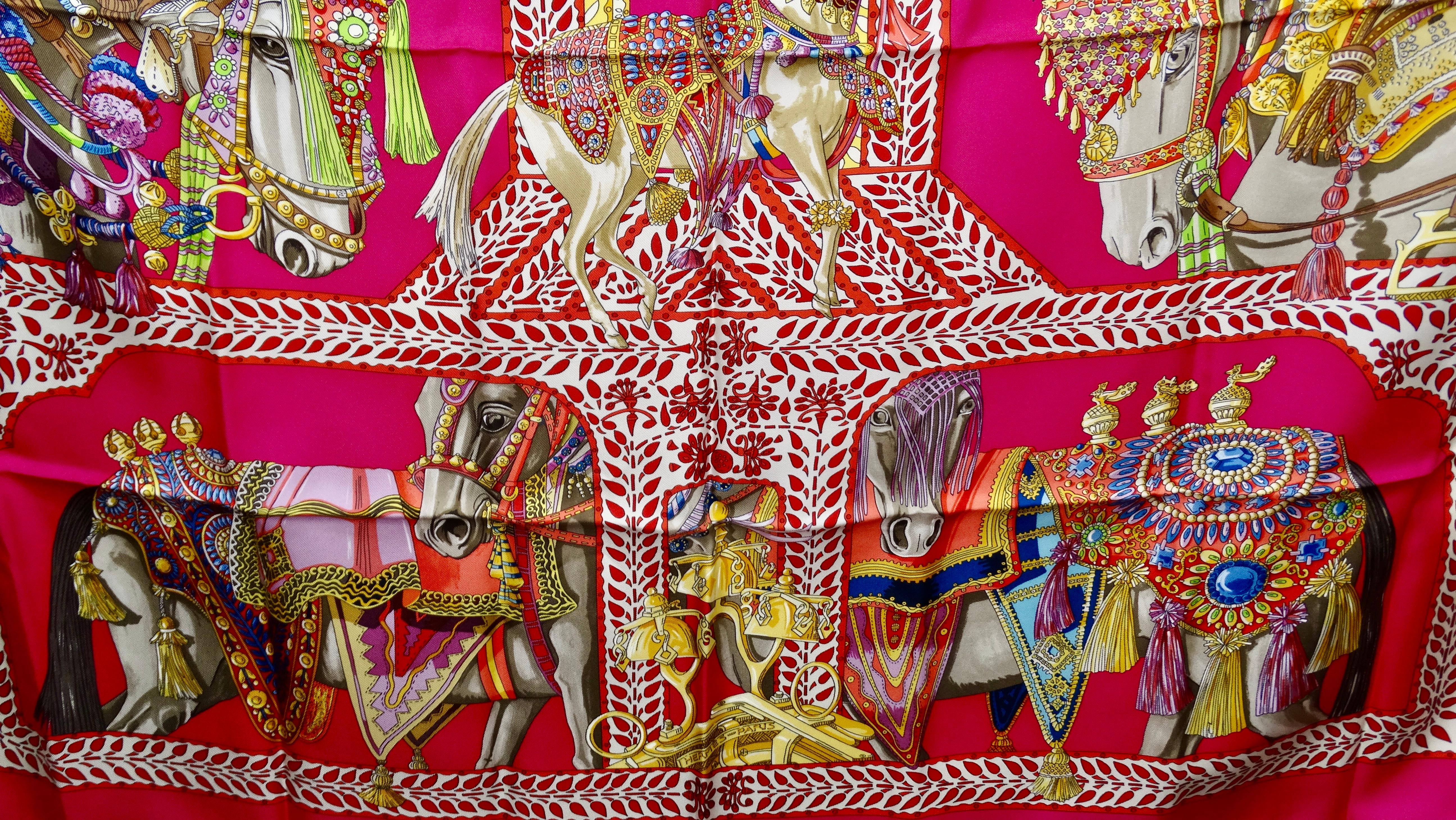 Hermès 'La Danse du Cheval Marwari' Silk Scarf 1