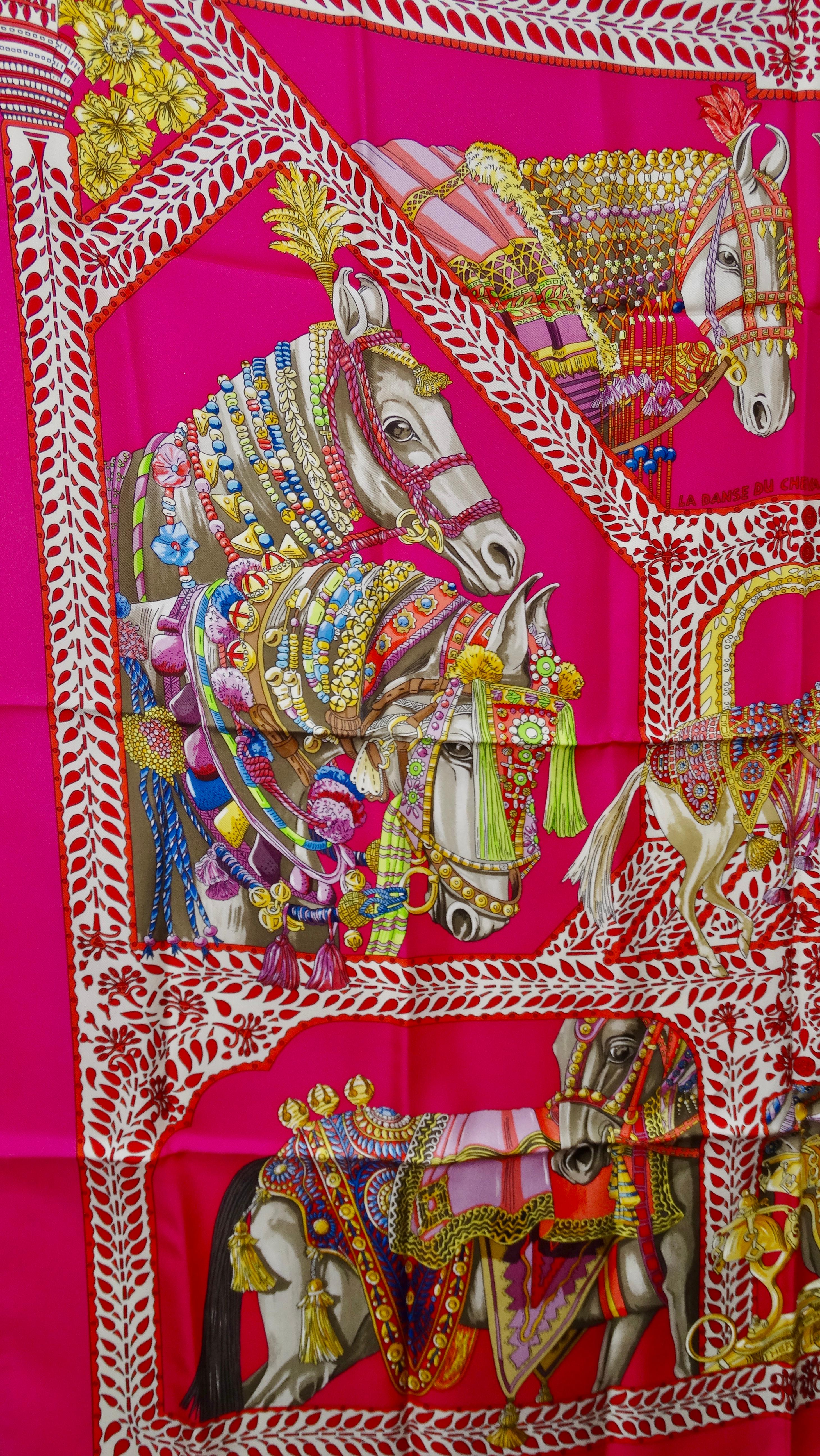Hermès 'La Danse du Cheval Marwari' Silk Scarf  3