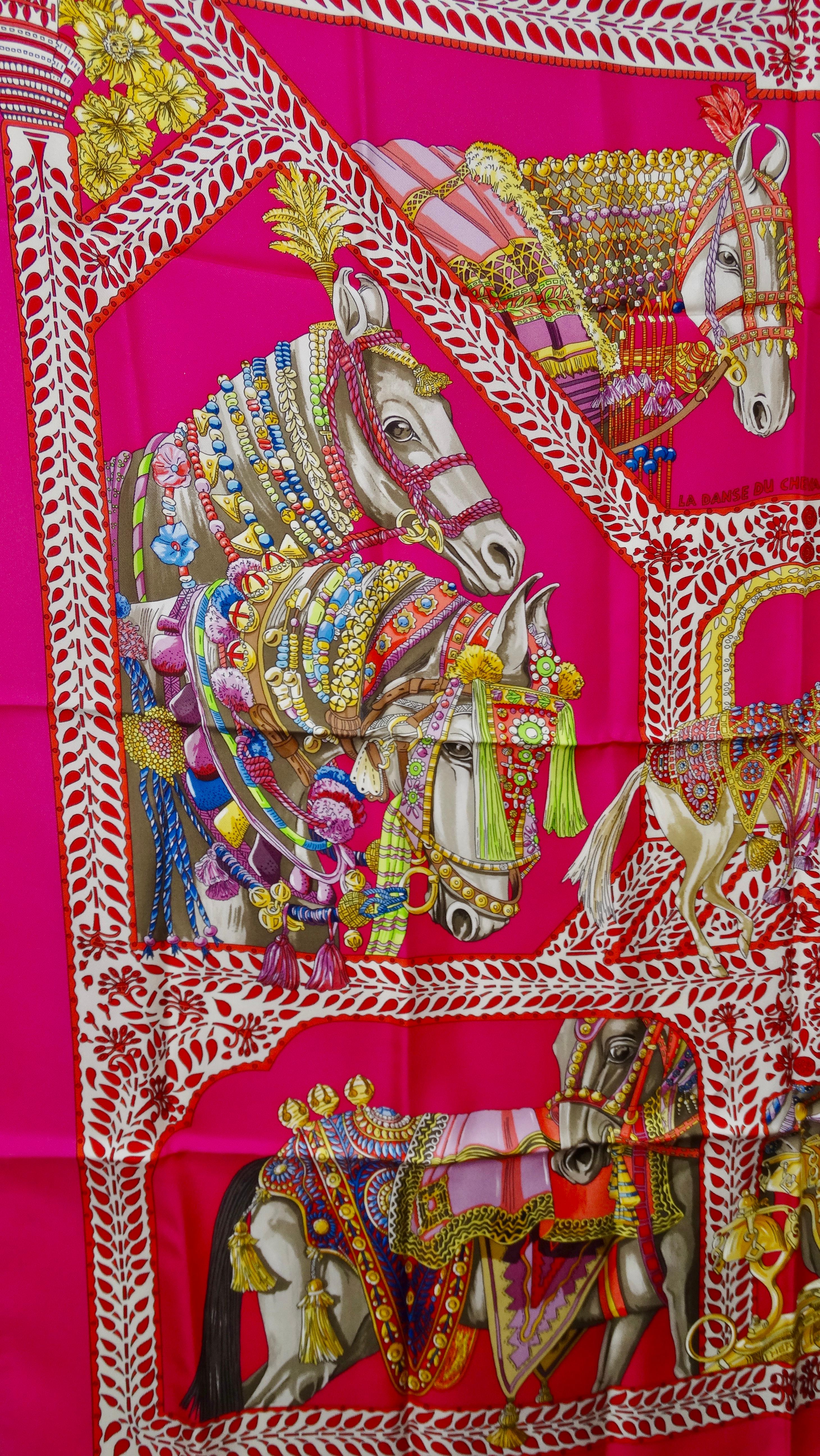 Hermès 'La Danse du Cheval Marwari' Silk Scarf 3