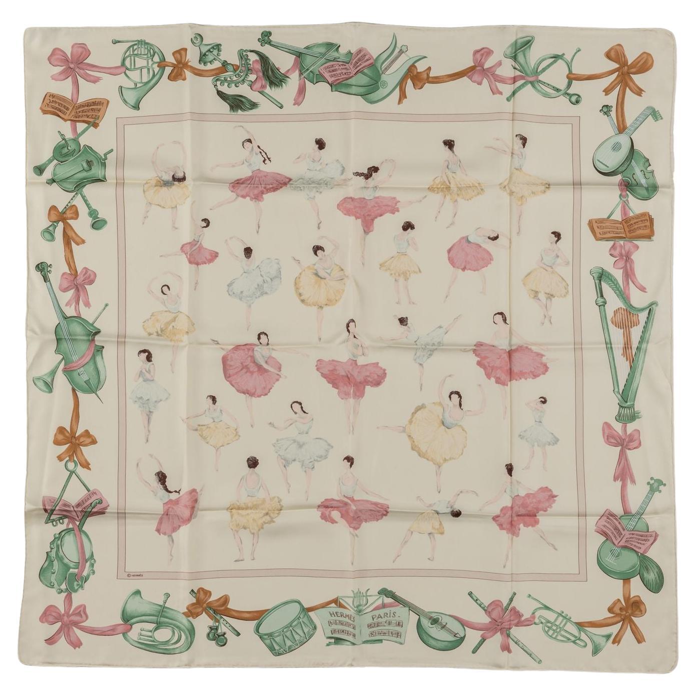 Hermès "La Danse" Rare Silk Scarf For Sale