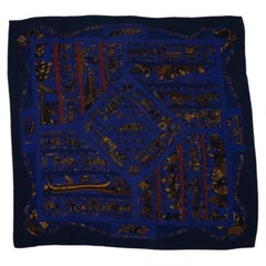 Hermes, „La Gloire de gvillavme“ – blauer Kaschmirschal