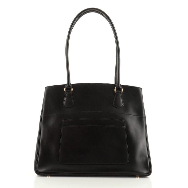 Black Hermes La Handbag Leather