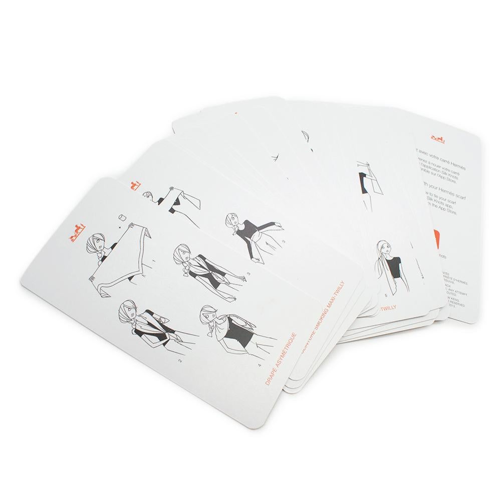 Women's or Men's Hermes La Maison Des Carres Silk Scarf 90 w/ Knotting Cards