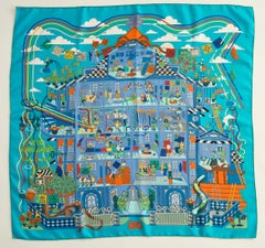 Hermès "La Maison Des Carrés" Silk Twill Carre Scarf, Fall-Winter 2014-2015
