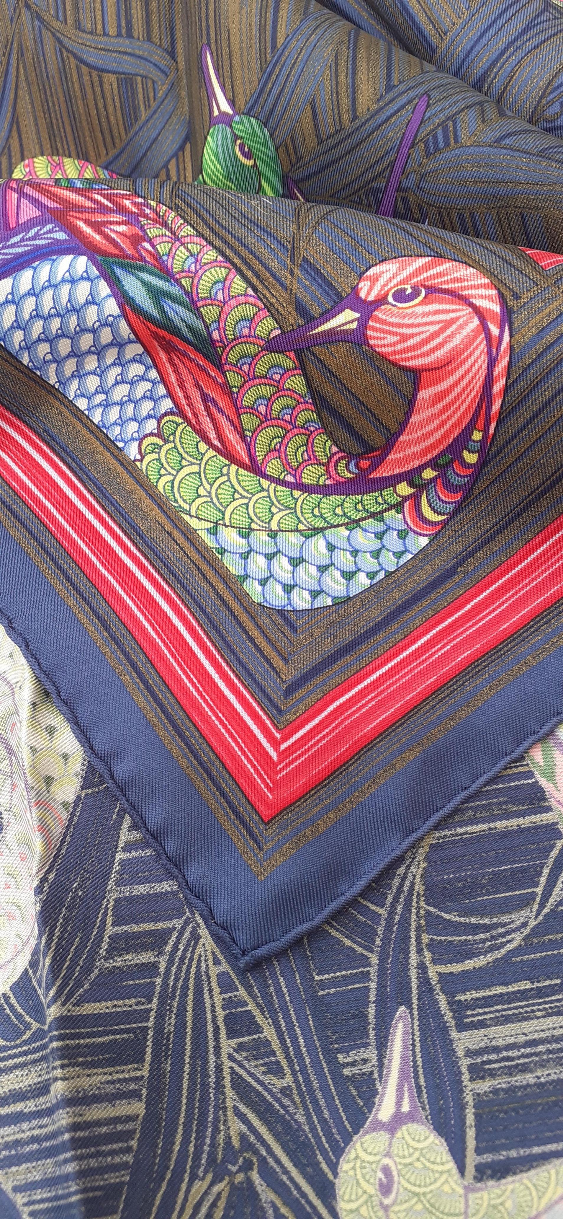 Hermès La Mare aux Canards Silk Scarf Duck Christiane Vauzelles 90 cm For Sale 7