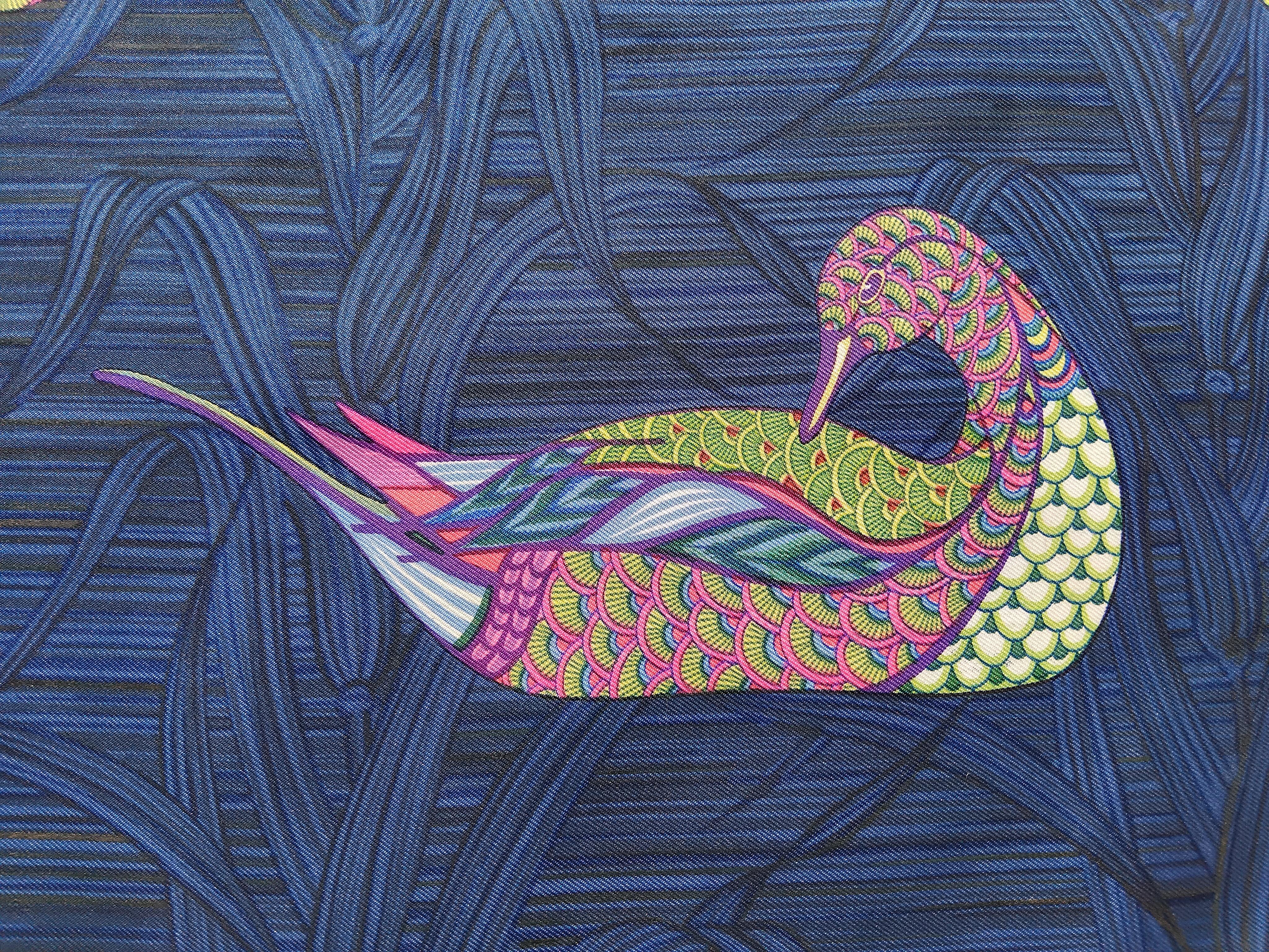 Hermès La Mare aux Canards Pañuelo de seda Pato Christiane Vauzelles 90 cm en venta 4
