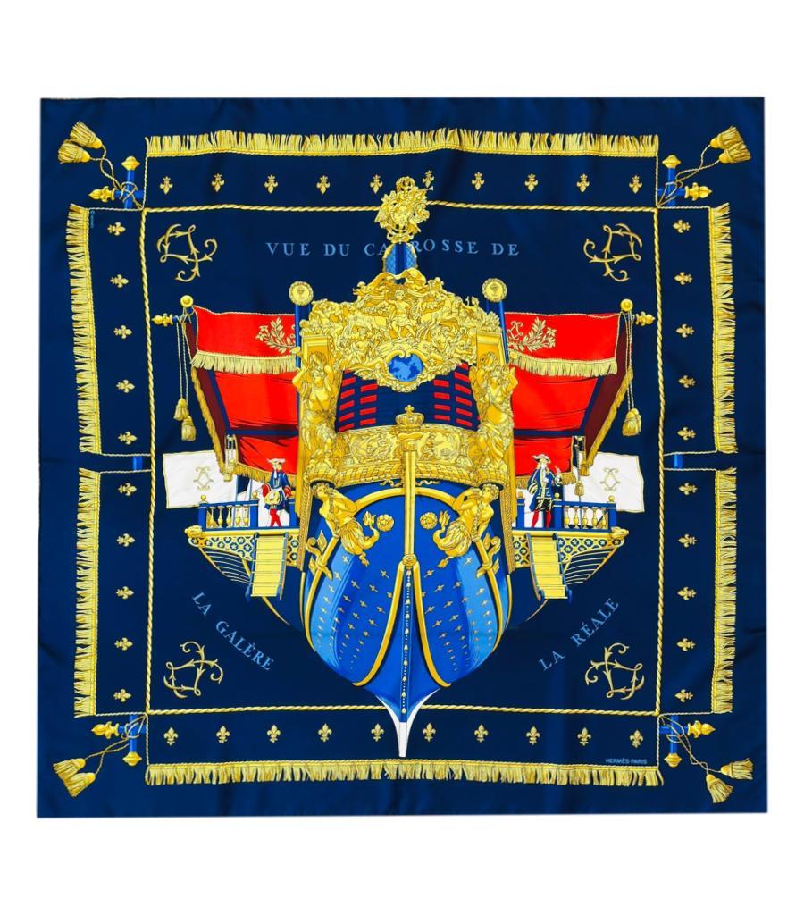 Hermes 'La Reale' Silk Scarf By Hugo Grygkar

Navy scarf designed by Hugo Grygkar with the 