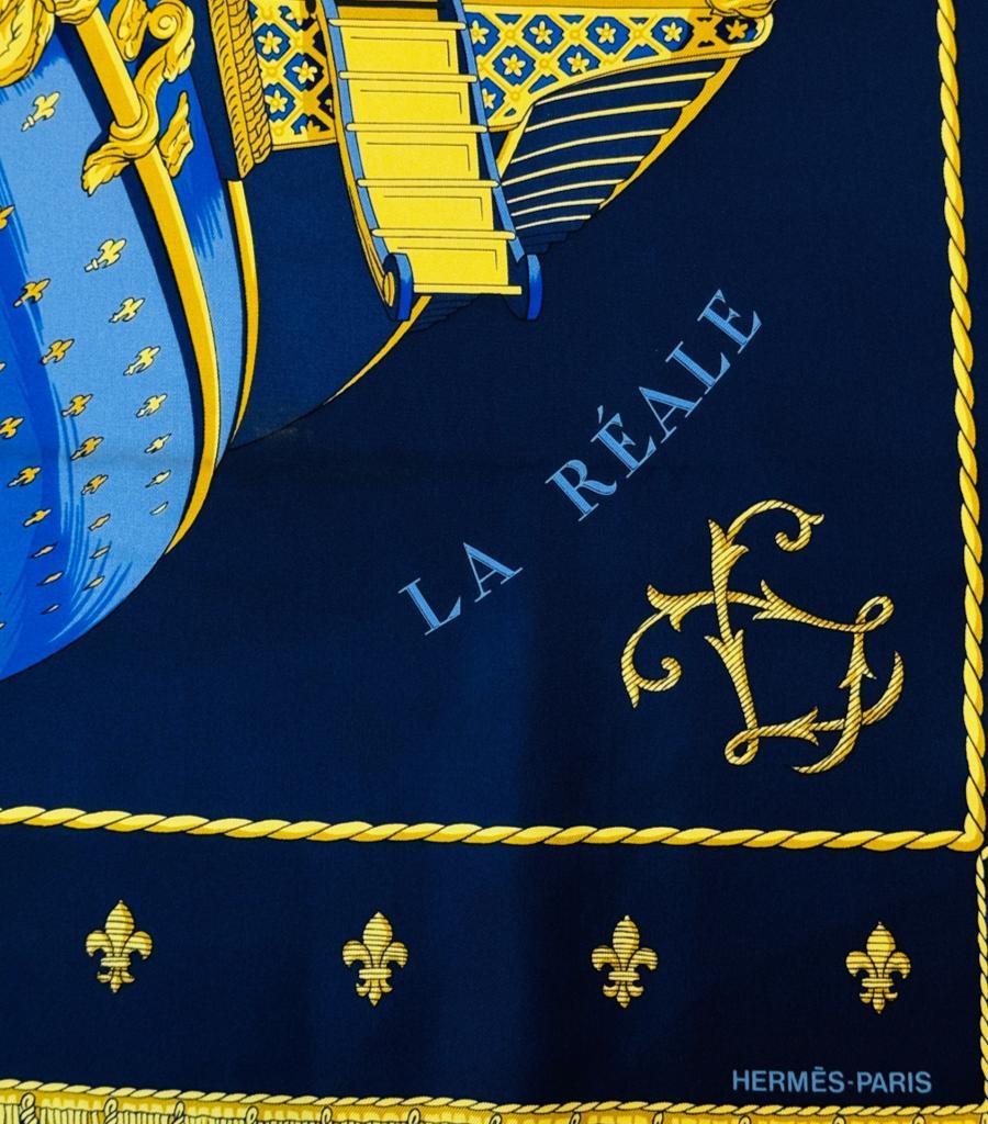 Hermes 'La Reale' Silk Scarf By Hugo Grygkar In Good Condition In London, GB