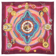 Hermes La Ronde des Heures Silk Scarf