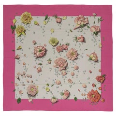Hermes La Rosee - Scialle di seta 140 - Crepe di seta - Rosa - MWOCT - Raro!