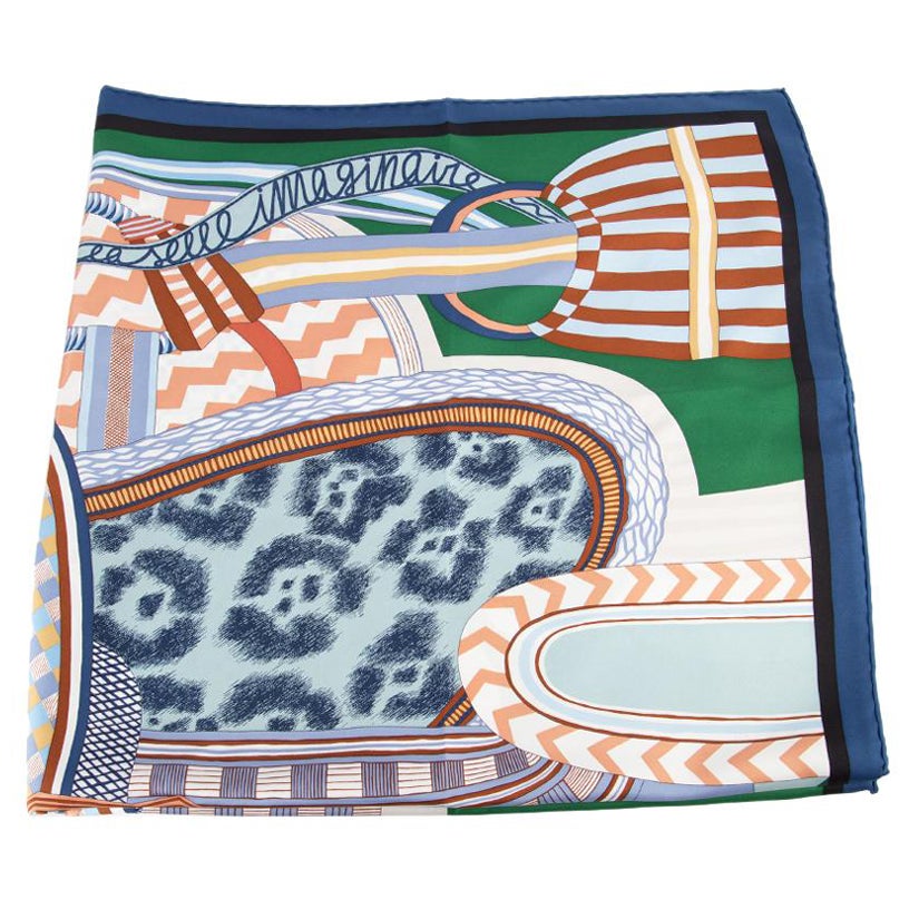 Hermès La Selle Imaginaire Silk Scarf 90