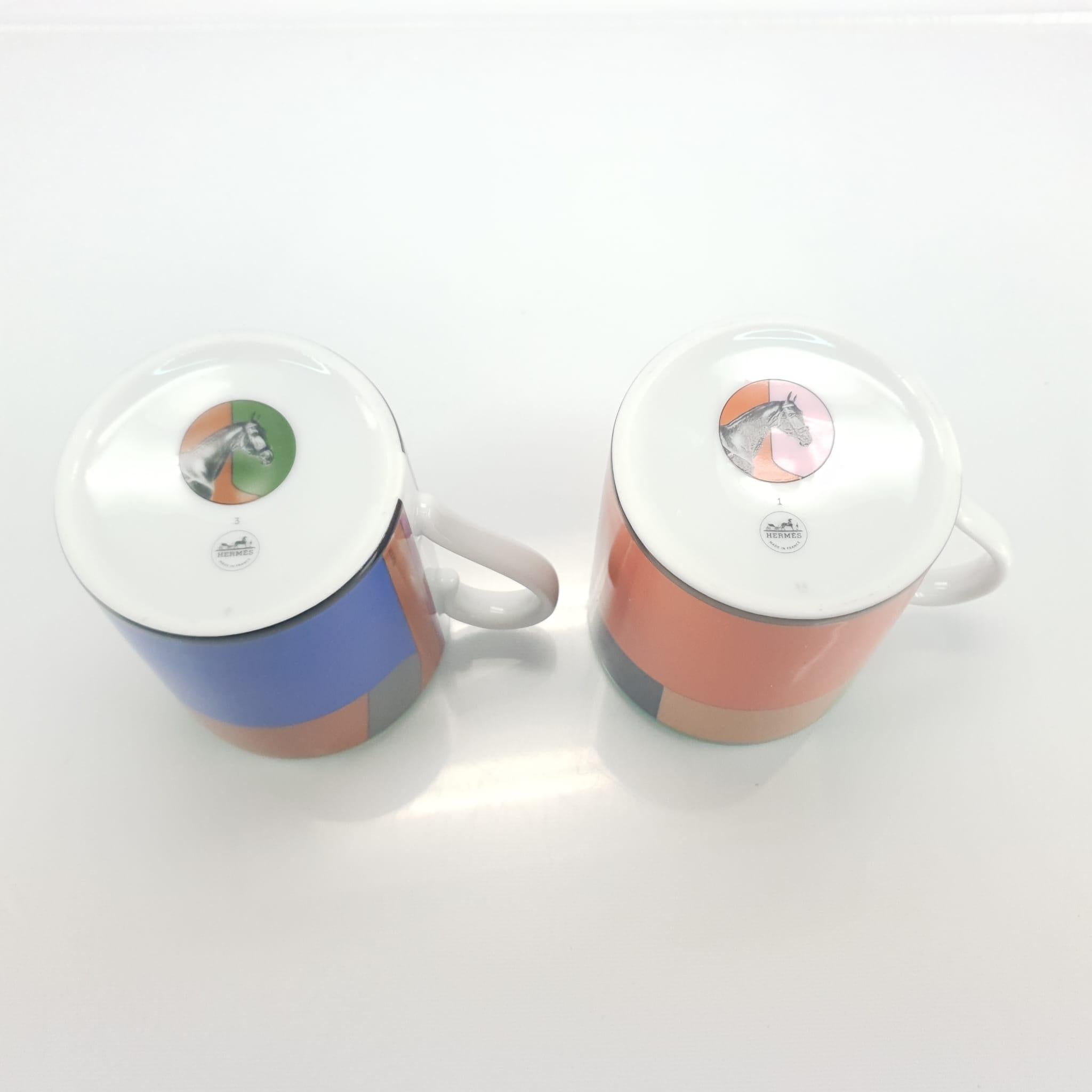 Hermès La Serpentine Hermès set of 2 mugs For Sale 1