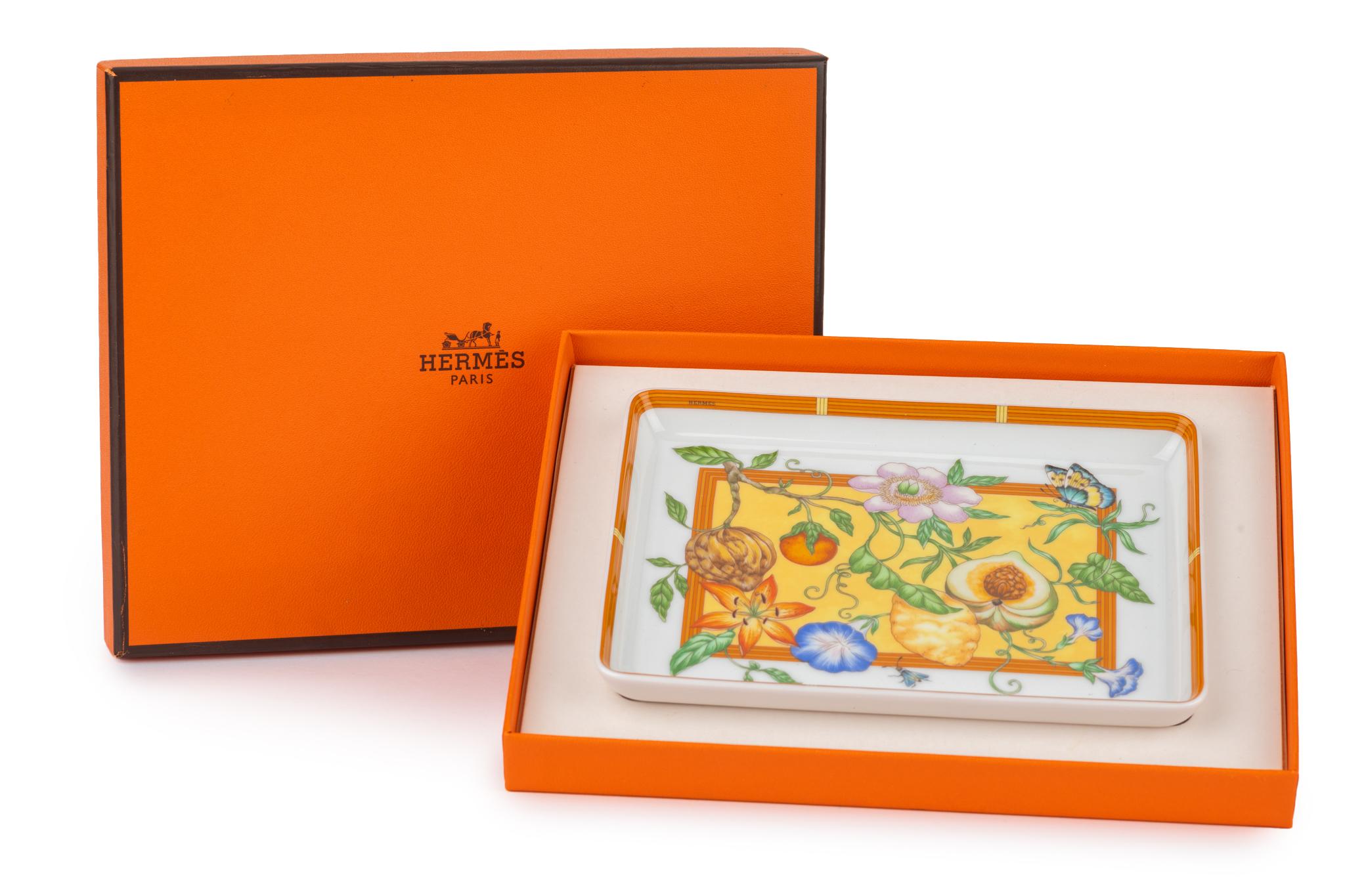 Hermès La Siesta Teller mit Schachtel im Angebot 1
