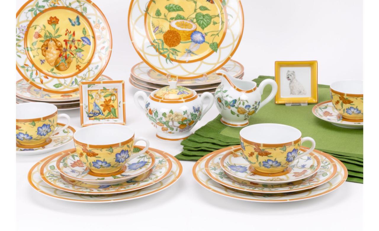 HERMES, La Siesta : Service à thé 28 Pieces Excellent état à SAINT-OUEN-SUR-SEINE, FR