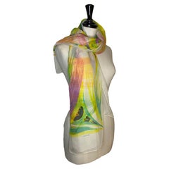 Hermes La Tour Eiffel S
envole Chiffon Silk Shawl 135cm