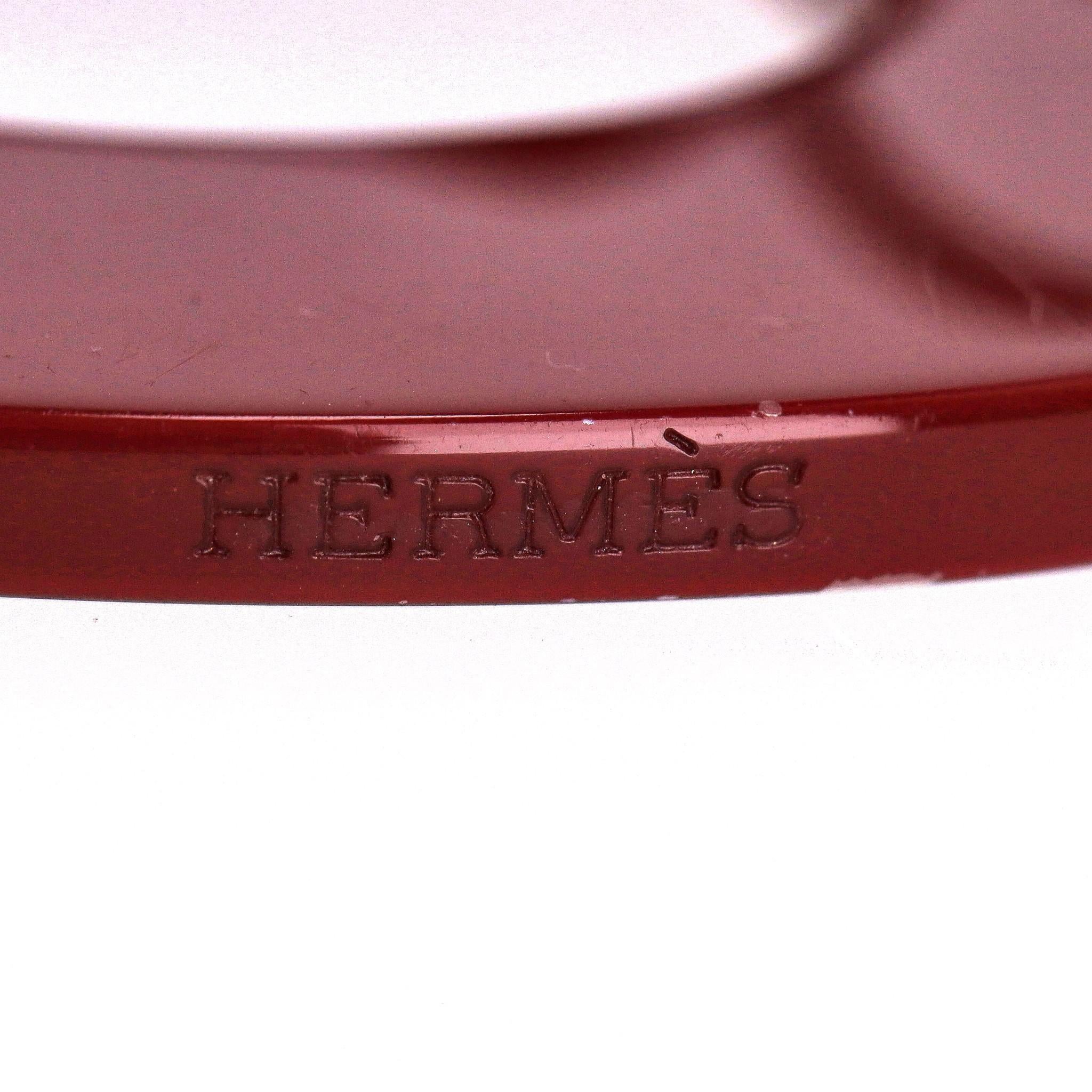 Women's Hermes Lacquered Buffalo Horn Isthme Pendant Necklace For Sale