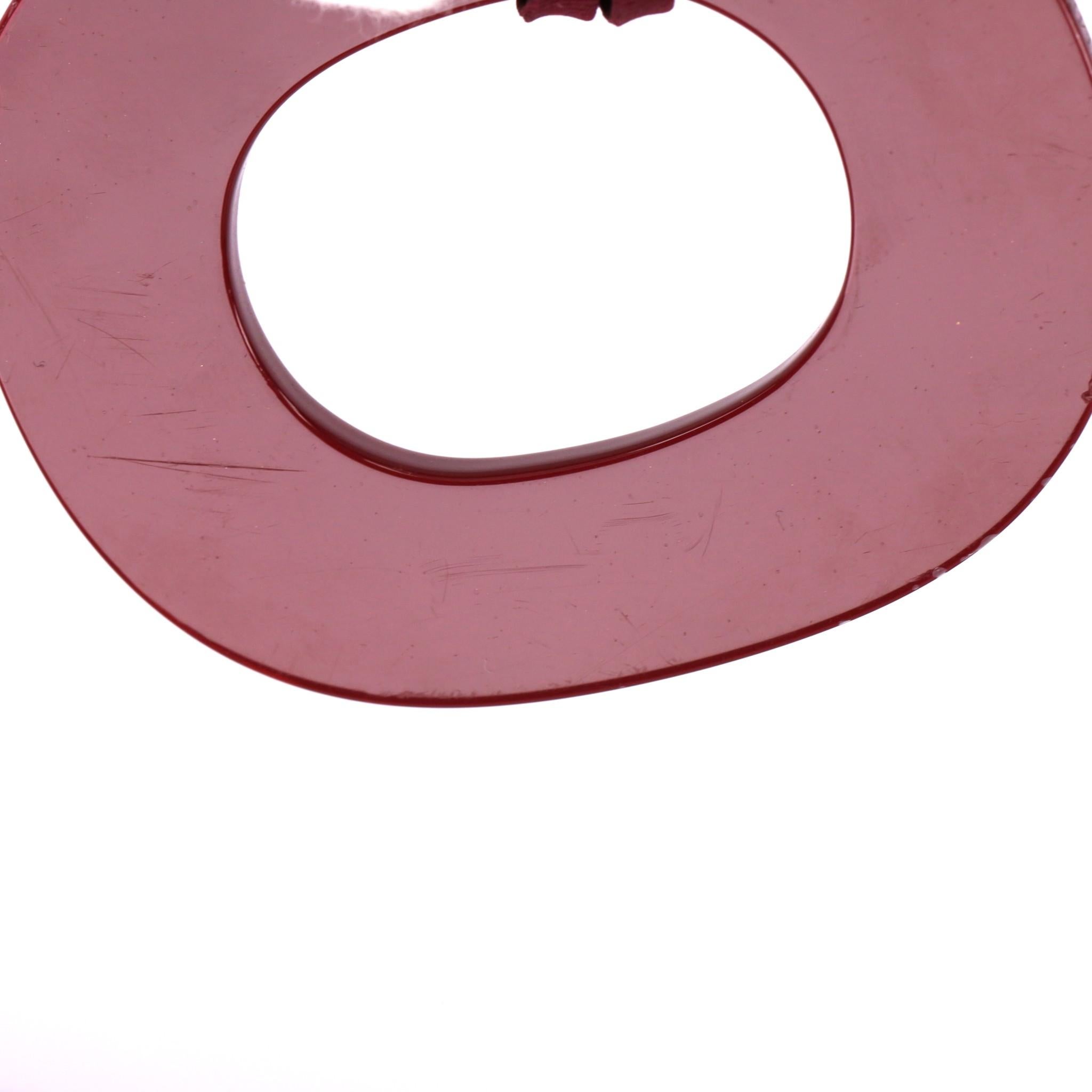 Hermes Lacquered Buffalo Horn Isthme Pendant Necklace For Sale 2