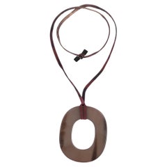 Collar Colgante Hermes Lacado Cuerno de Búfalo Isthme