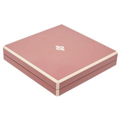 Hermes Lacquered Wood and Taurillon Leather H Facettes Jewelry Box