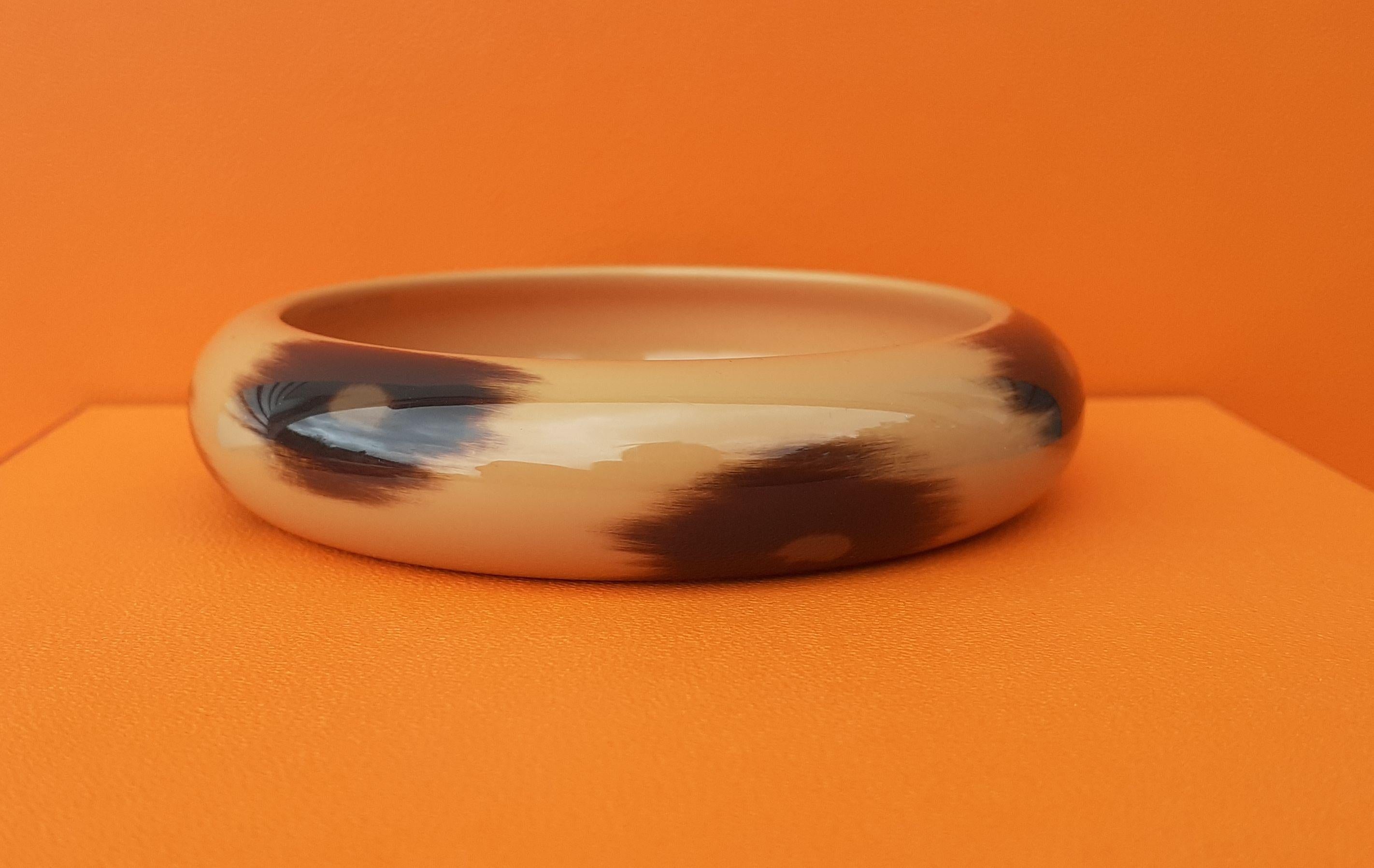 Women's Hermès Lacquered Wood Bracelet Felin Size S For Sale