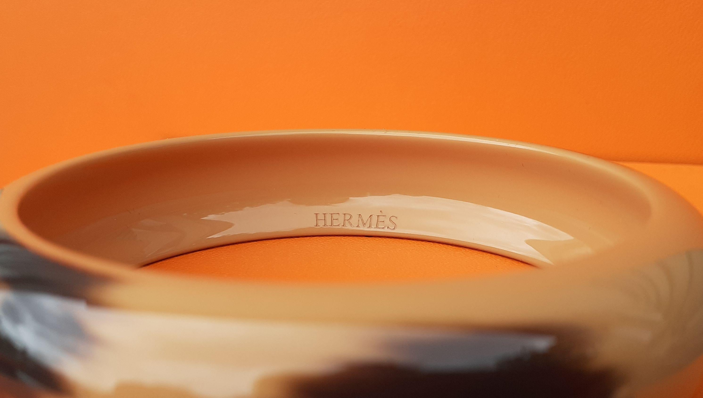 Hermès Lacquered Wood Bracelet Felin Size S For Sale 2