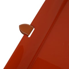 Hermes Lacquered Wood Chamonix Chakor Plateaux GM Terracotta New w/ Box