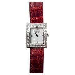 Hermes Ladies Diamond Belt Watch BE1.130 with extra bands / box #25591