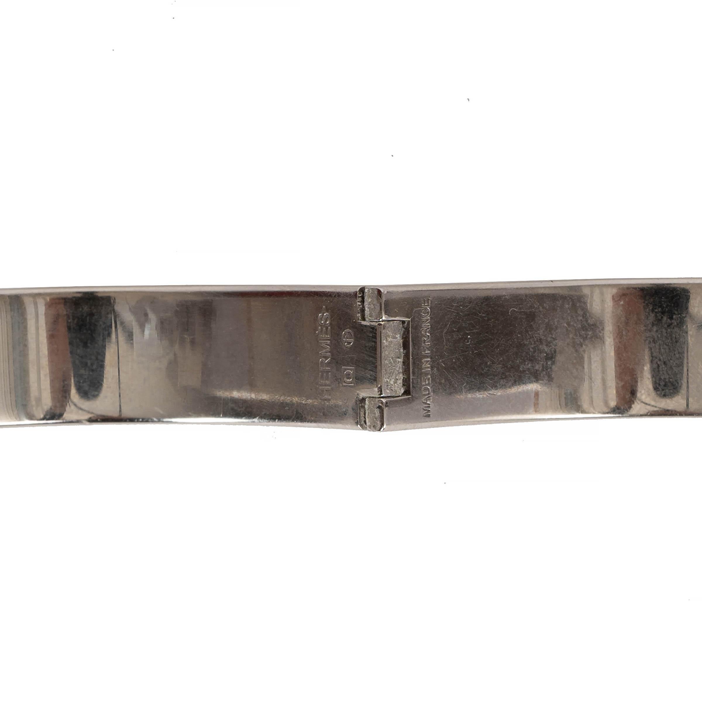 HERMÈS Bracelet CLIC H NARROW en émail de lagon Pour femmes en vente