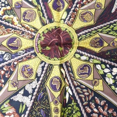 Hermes Land Of Spices Silk Printed Scarf
