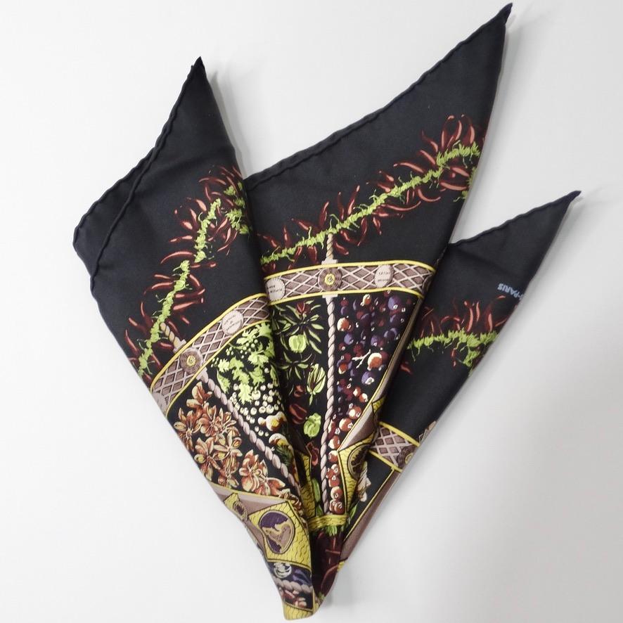 Hermes Land Of Spices Silk Printed Scarf In Good Condition For Sale In Scottsdale, AZ