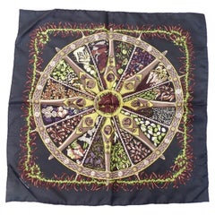 Hermes Land Of Spices Silk Printed Scarf