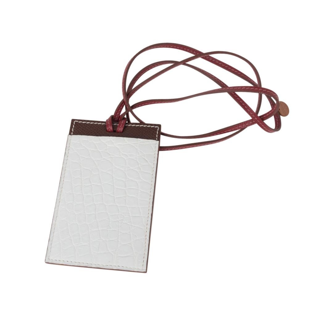 Hermes Lanyard Card Holder Necklace 