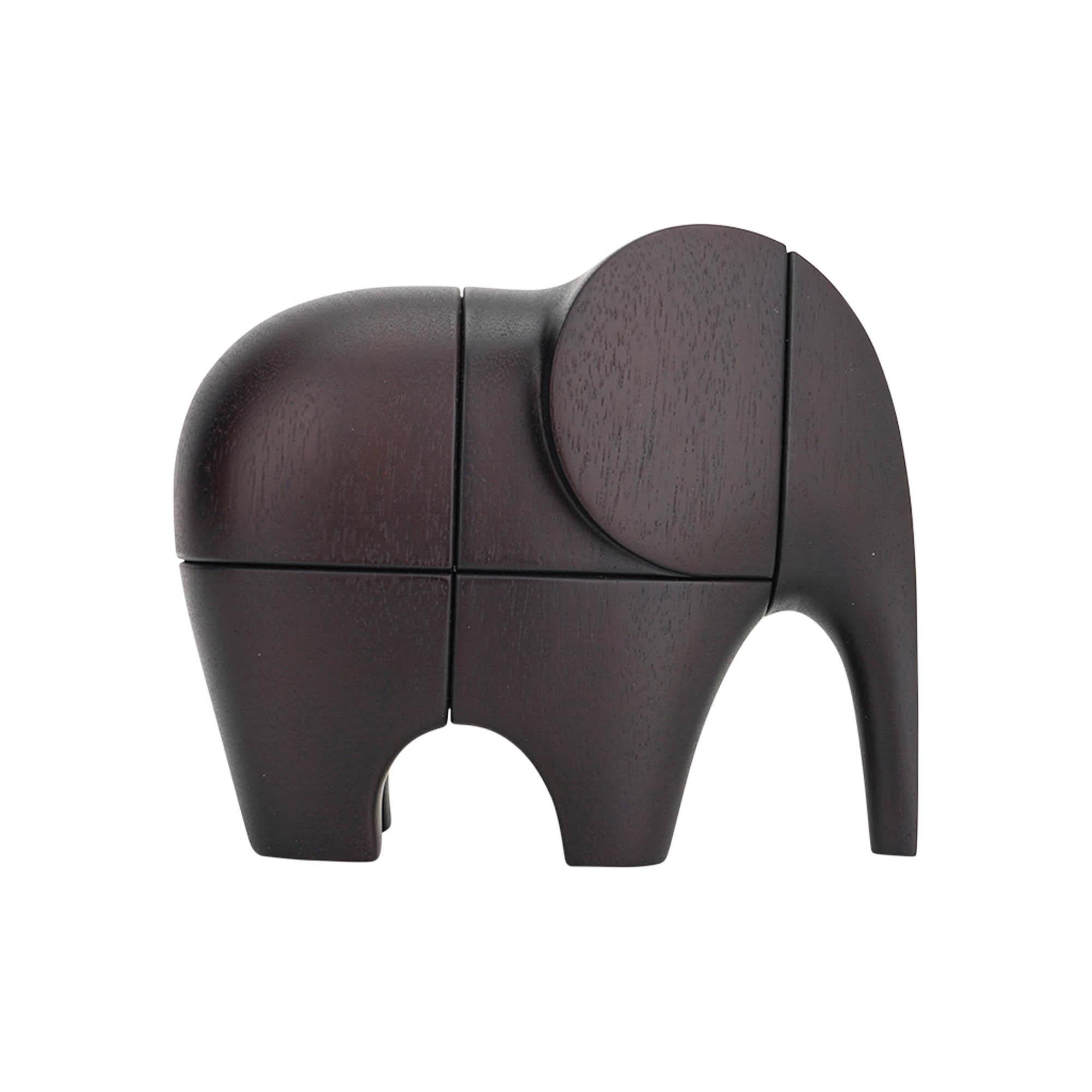 Nero Hermes Lao Fermacarte Rompicapo Acajou Ebenise Mahogany Wood in vendita