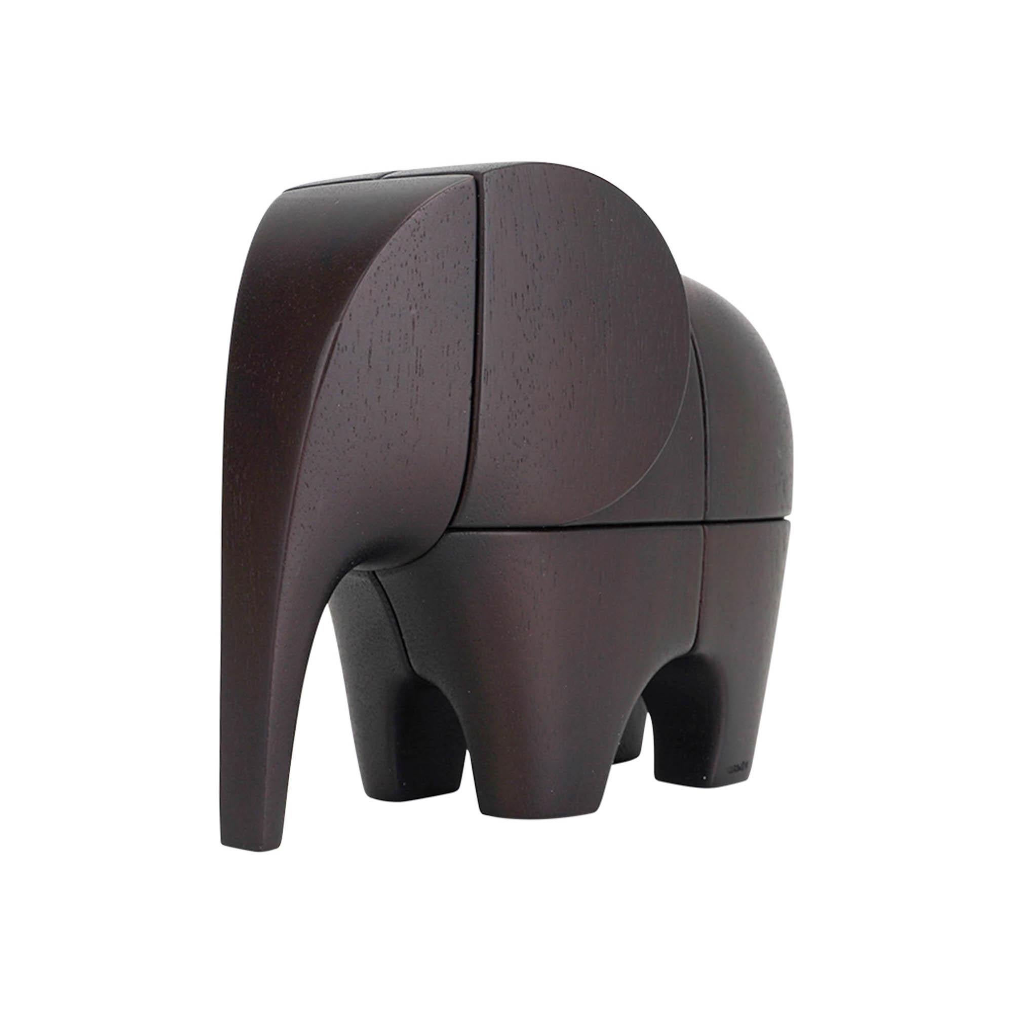 Hermes Lao Fermacarte Rompicapo Acajou Ebenise Mahogany Wood in vendita 3