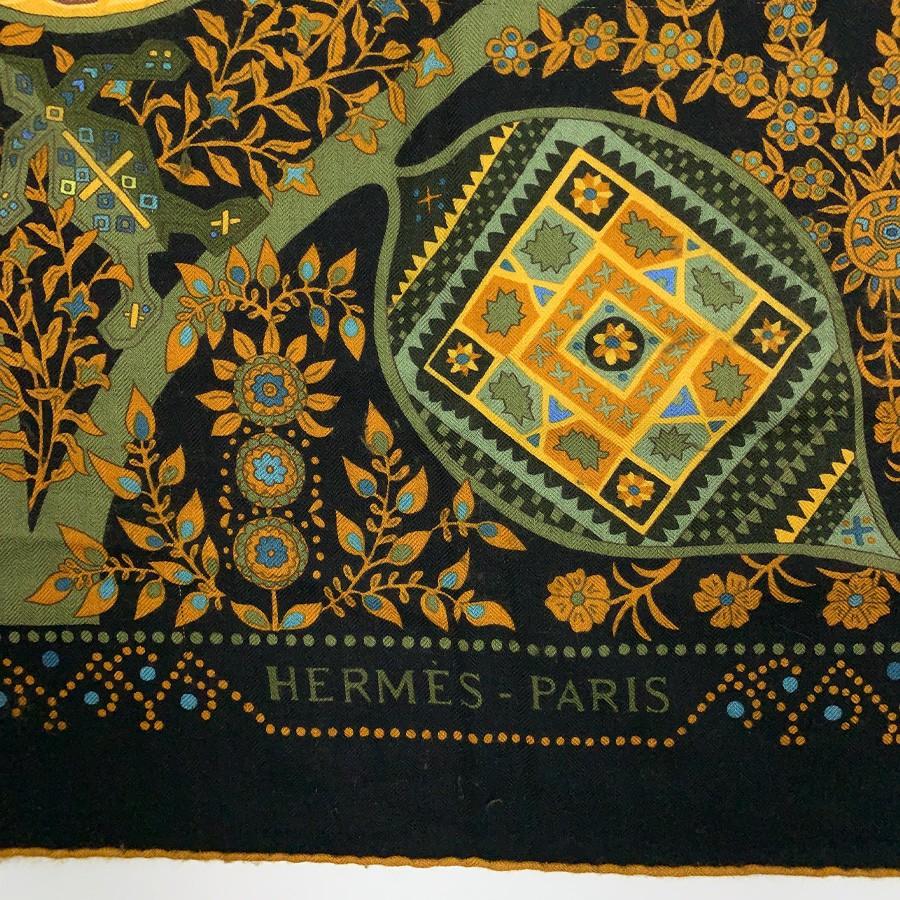 HERMES L'arbre de Vie shawl in cashmere and silk 5