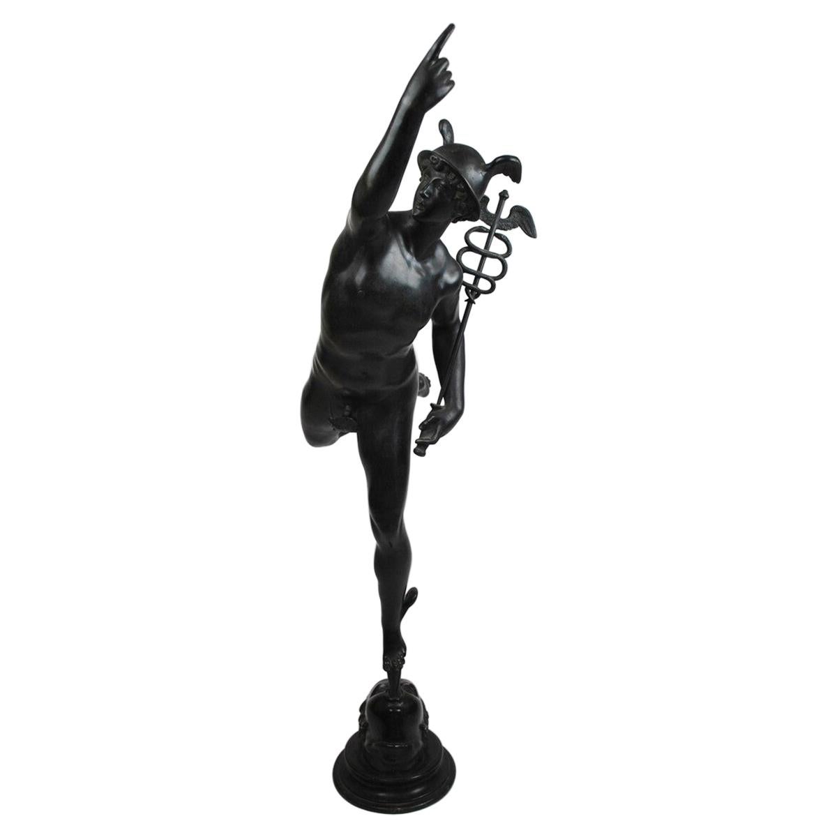 "Hermes" Large Bronze Statue, 19th